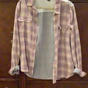 Plaid button down shirt